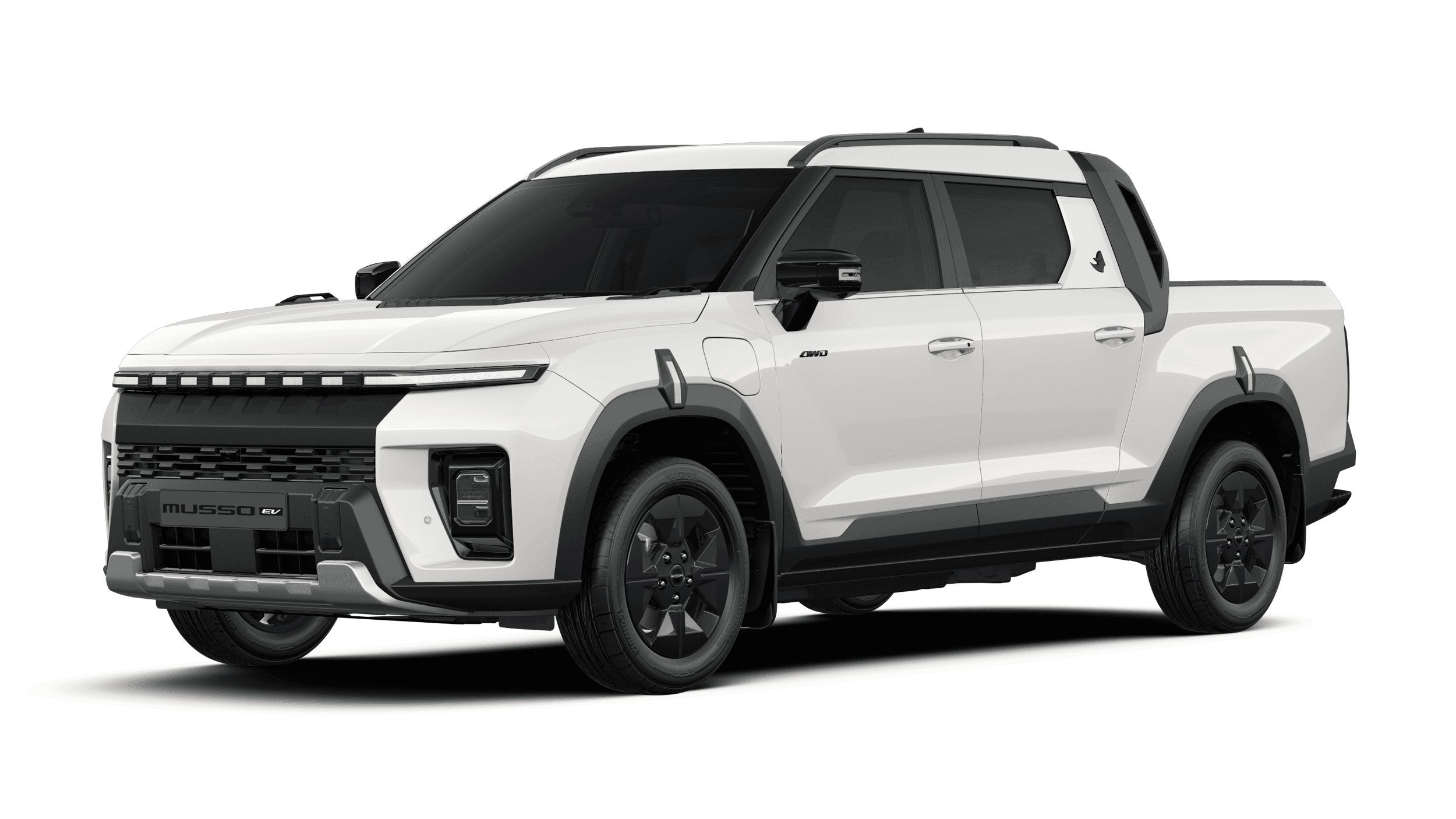 KGM Musso EV black edge white
