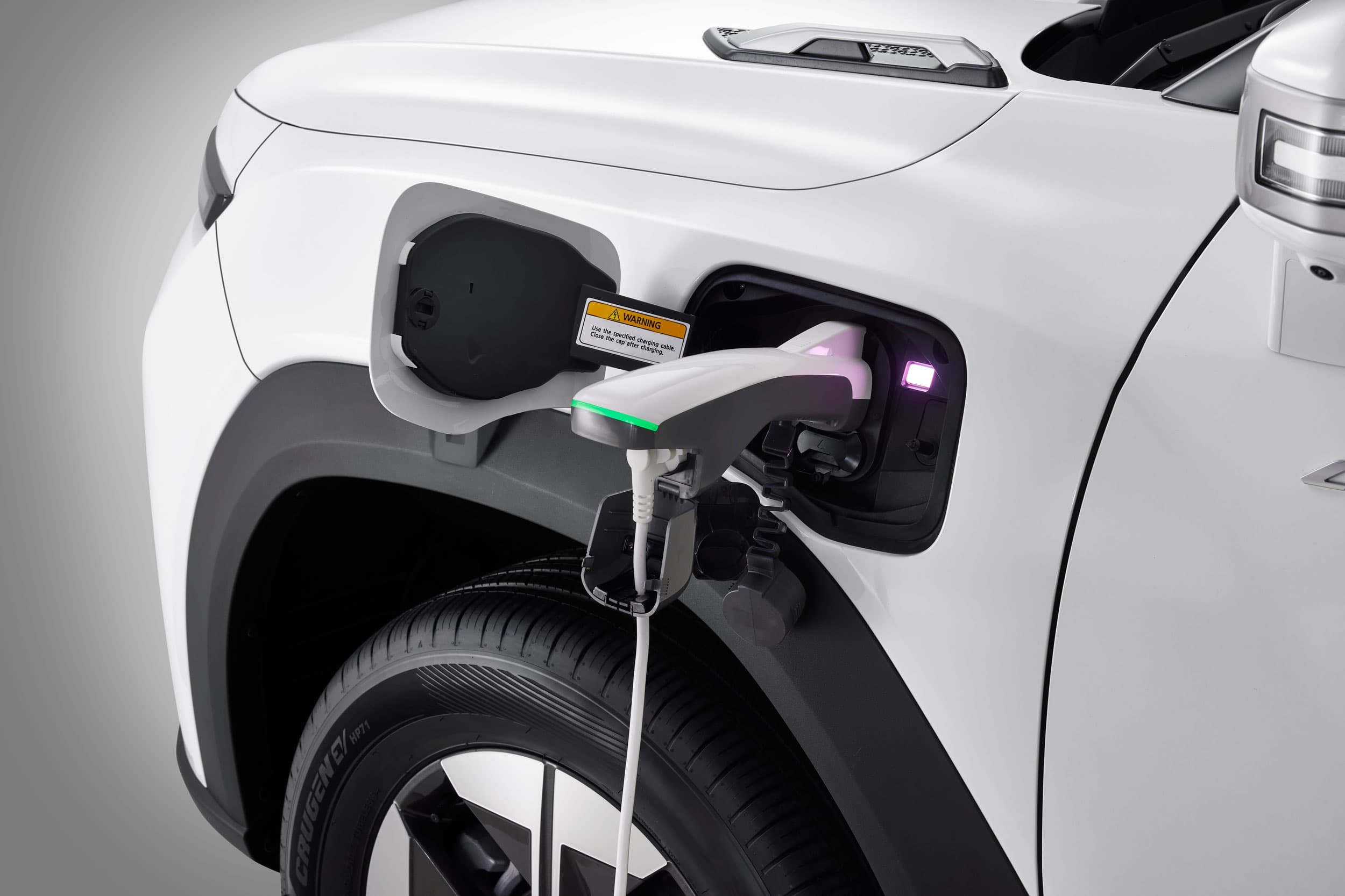 KGM Musso EV external V2L connector