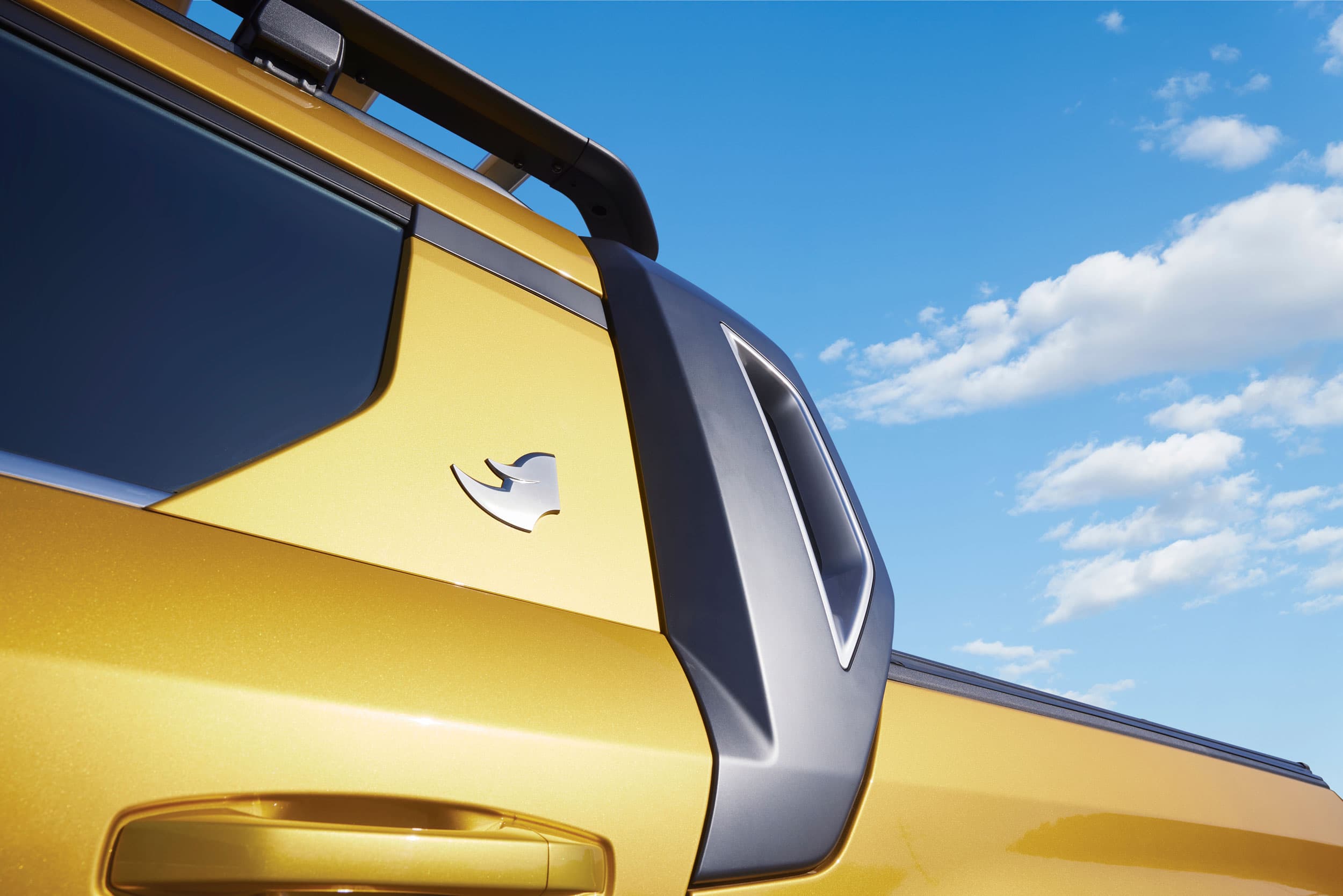 KGM Musso EV pillar garnish musso emblem